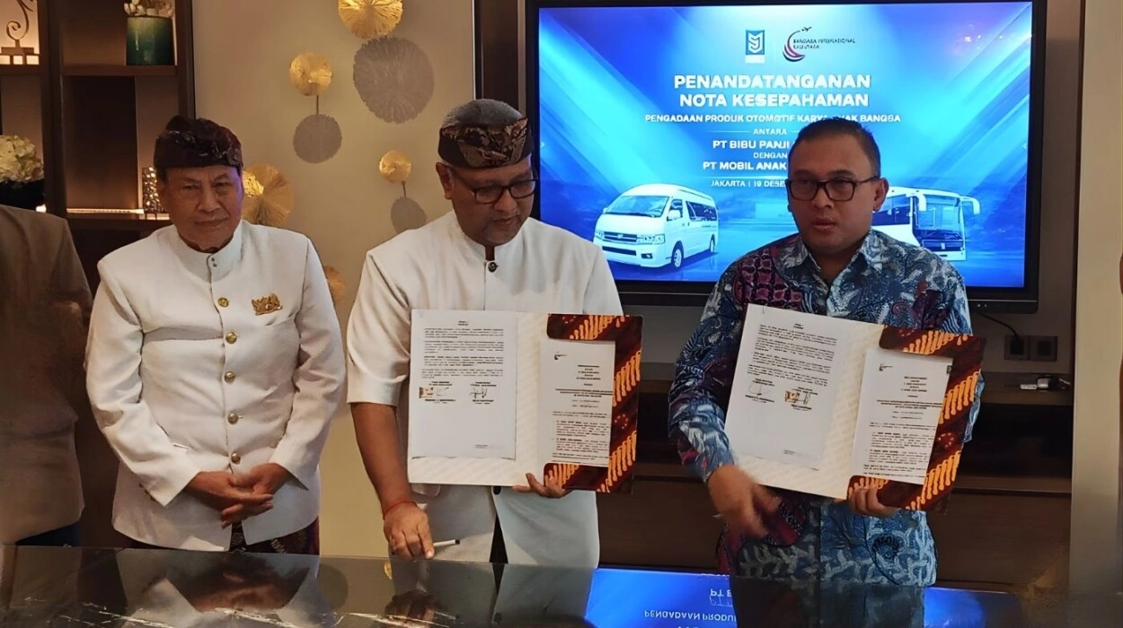 Kerja sama MAB dan BIBU Panji Sakti menandai dimulainya perancangan transportasi internal berbasis kendaraan listrik untuk bandara yang sepenuhnya berbasis kendaraan listrik internasional Bali Utara. (Foto: Trends.co.id)